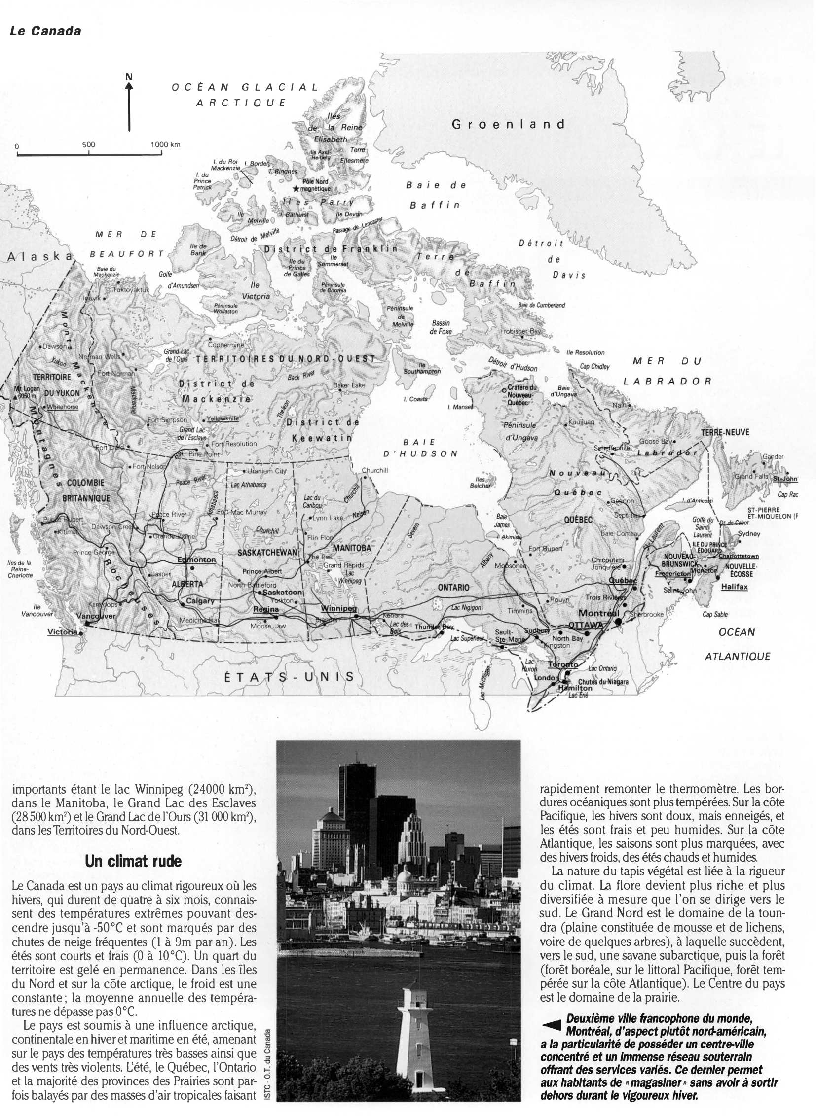 Prévisualisation du document Géographie LE CANADA