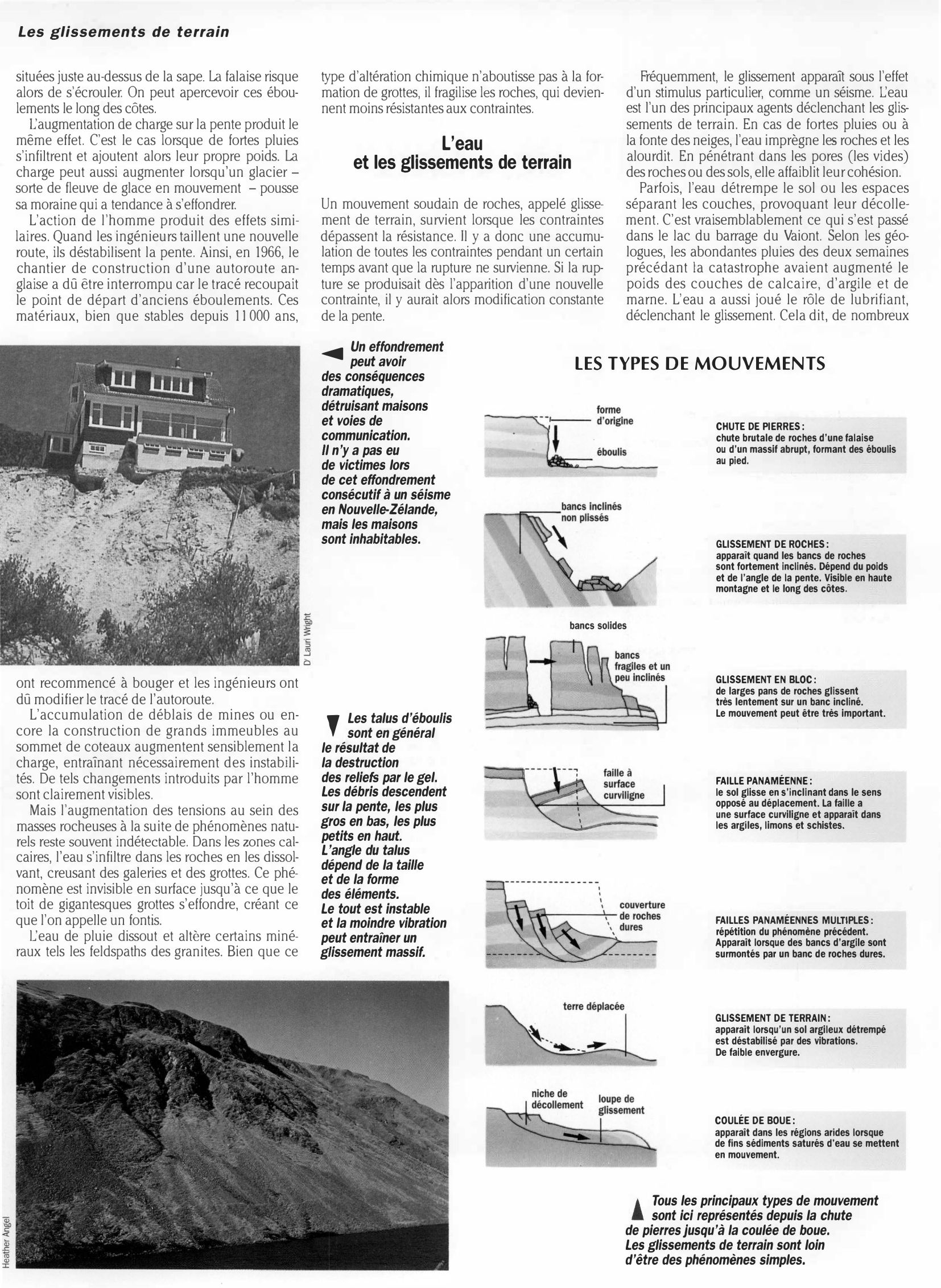 Prévisualisation du document Géographie  LES GLISSEMENTS DE TERRAIN