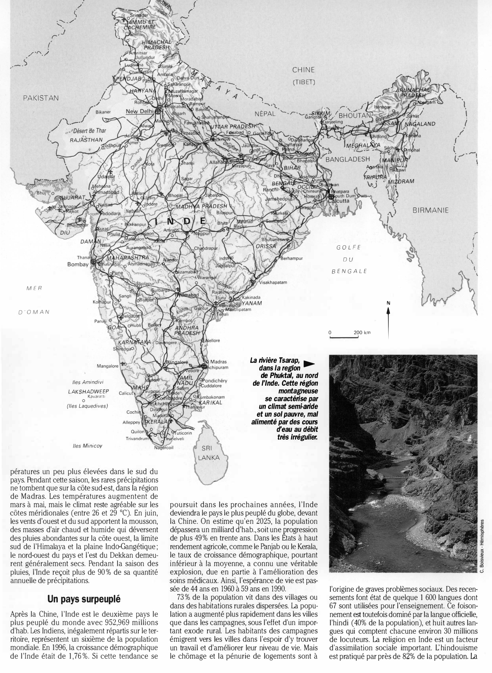 Prévisualisation du document Géographie : L'INDE
