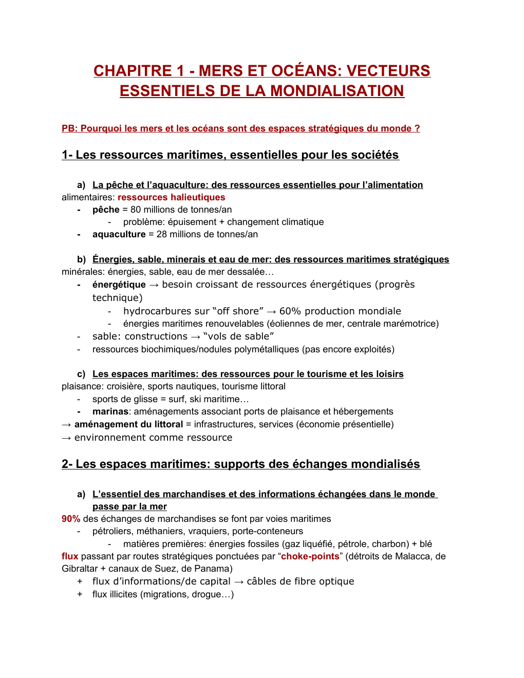 Prévisualisation du document geographie tle - chap 1 (mers et oceans)