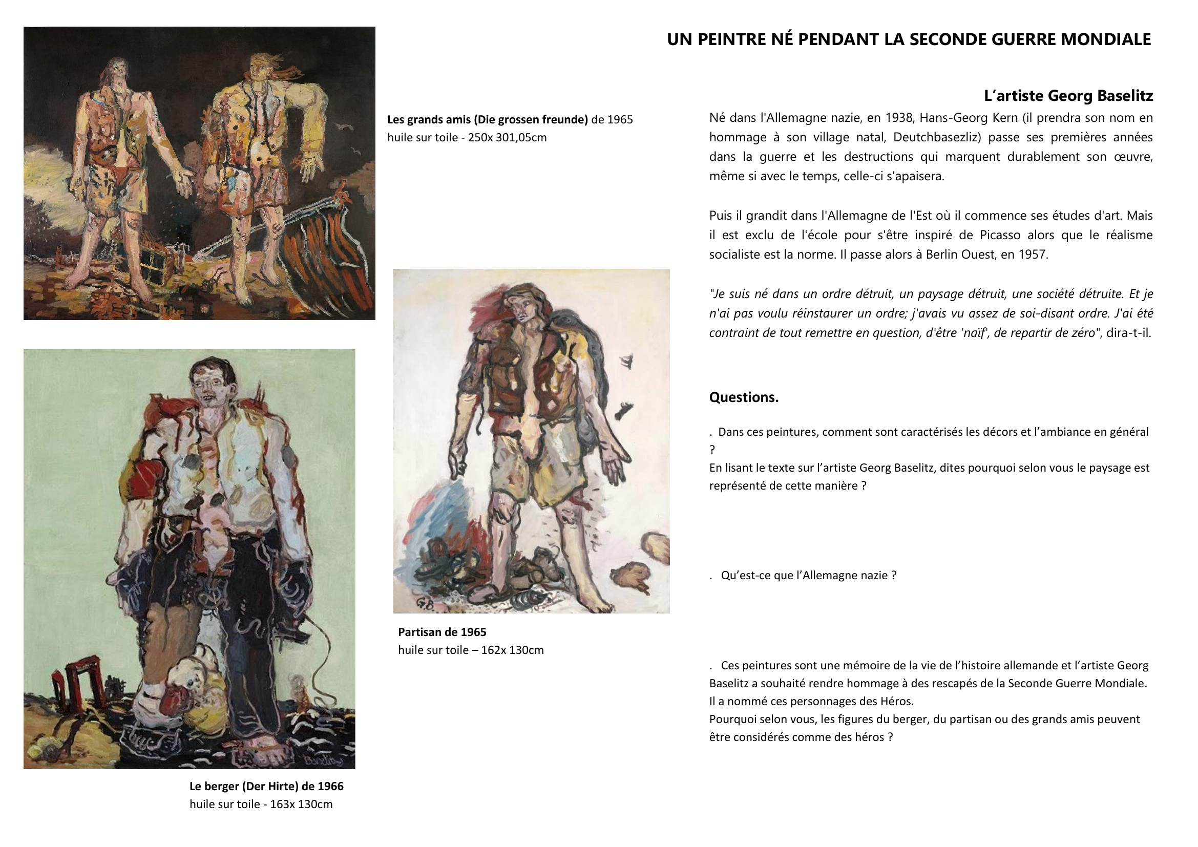 Prévisualisation du document Georg Baselitz