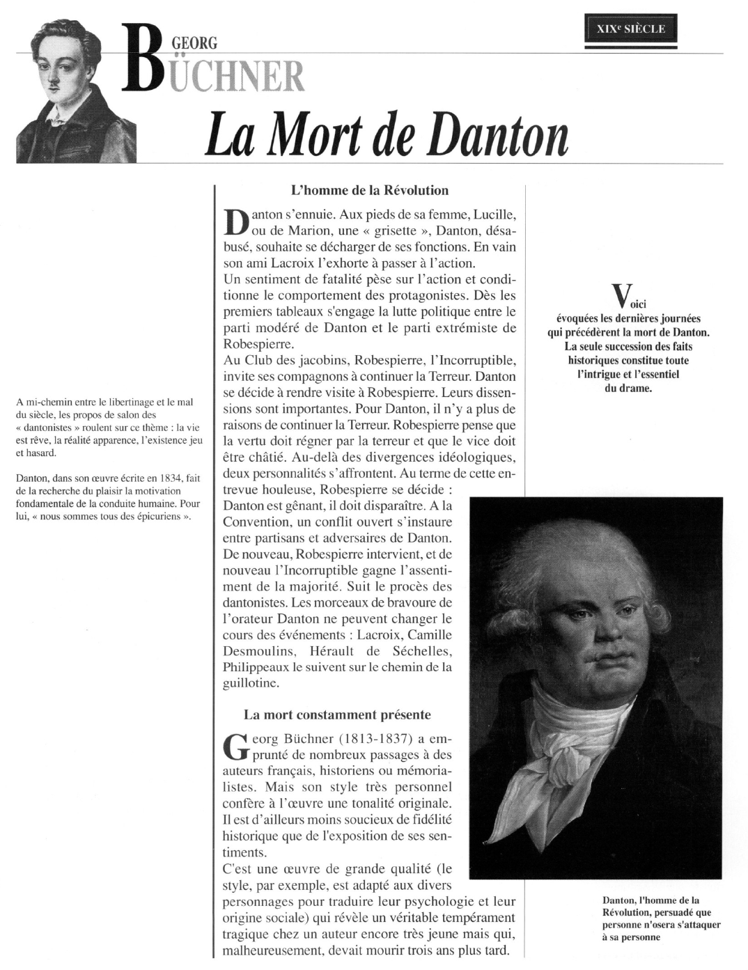 Prévisualisation du document GEORG BUCHNER:	La Mort de Danton.