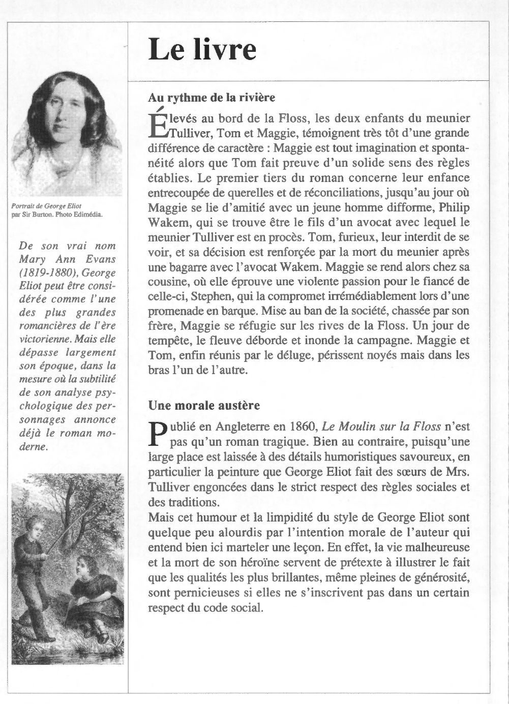 Prévisualisation du document George ELIOT : Le Moulin sur la Floss