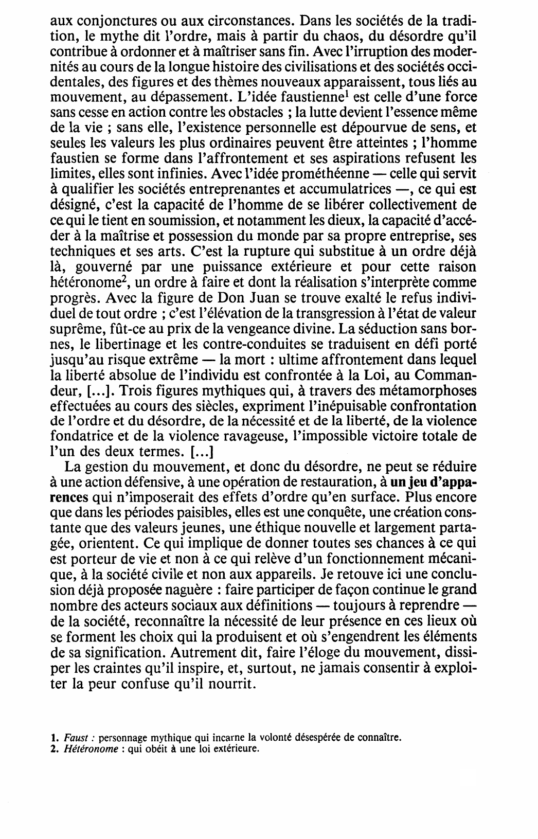 Prévisualisation du document Georges BALANDIER, Le désordre