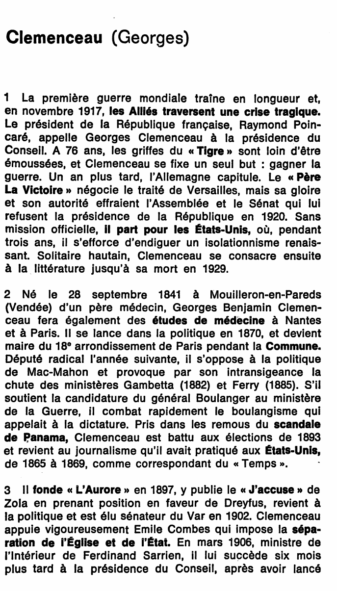 Prévisualisation du document Georges CLEMENCEAU (1841-1929) le «Tigre».