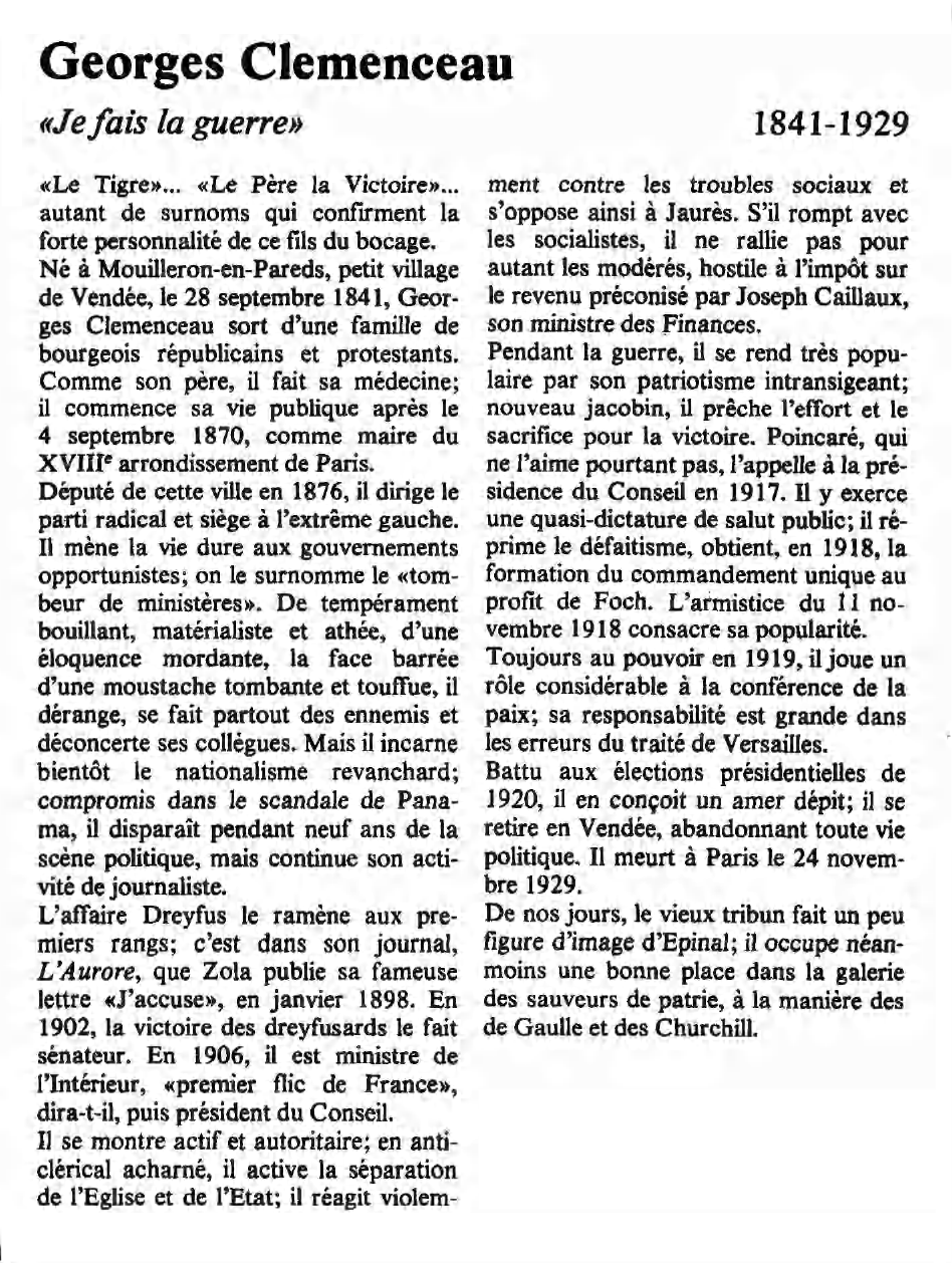 Prévisualisation du document Georges Clemenceau