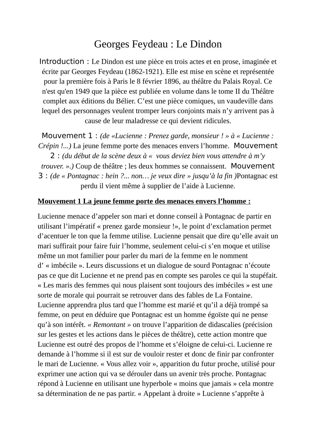 Prévisualisation du document Georges Feydau: Le Dindon