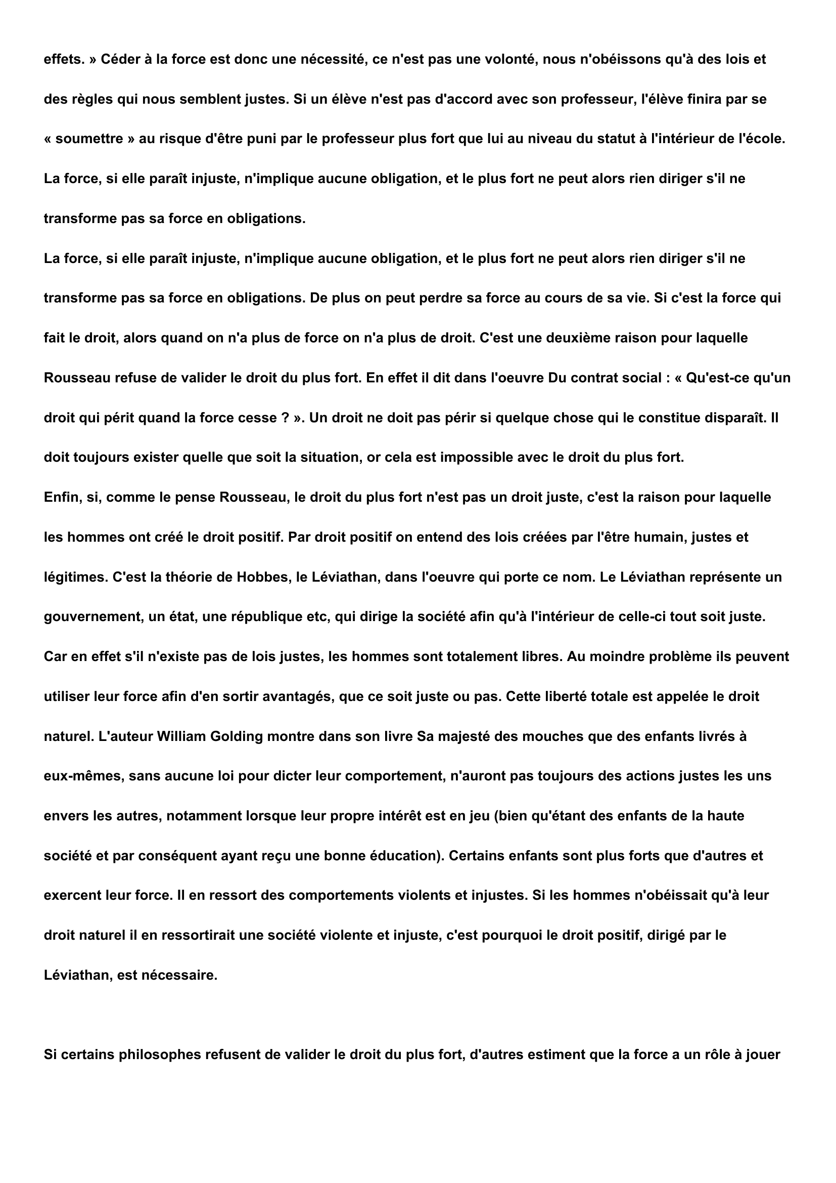 Prévisualisation du document Georges Gusdorf écrit : «  La philosophie, dans son ensemble, refuse de valider le droit du plus fort ; elle pourrait se définir comme le passage de la violence à la raison. » Qu'en pensez-vous ?