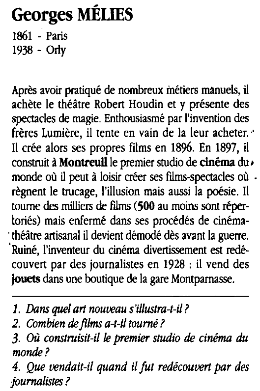 Prévisualisation du document Georges MÉLIES