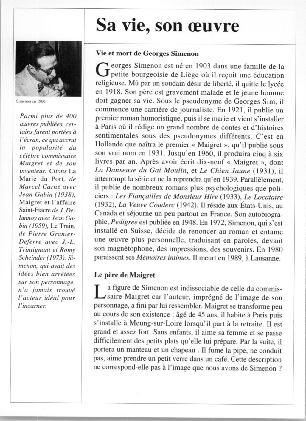 Prévisualisation du document Georges SIMENON