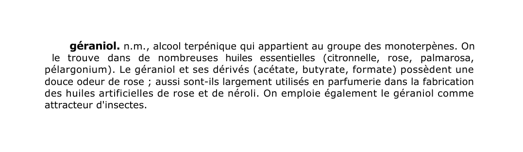 Prévisualisation du document géraniol.
