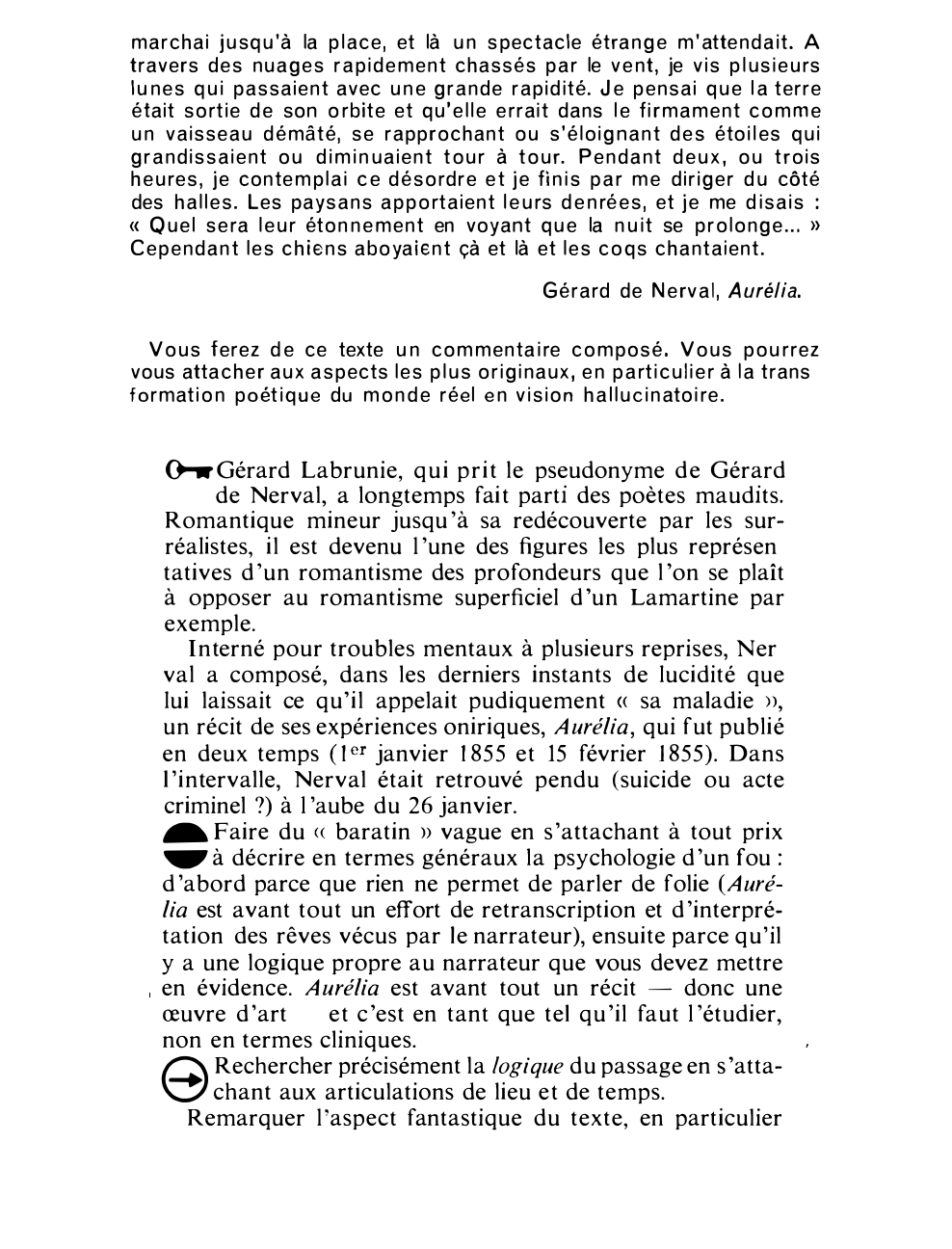 Prévisualisation du document Gérard de Nerval, Aurélia. Commentaire