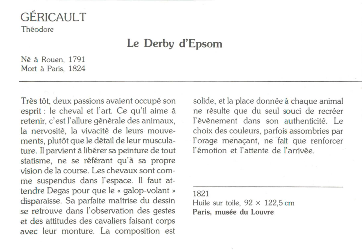 Prévisualisation du document GÉRICAULT Théodore : Le Derby d'Epsom