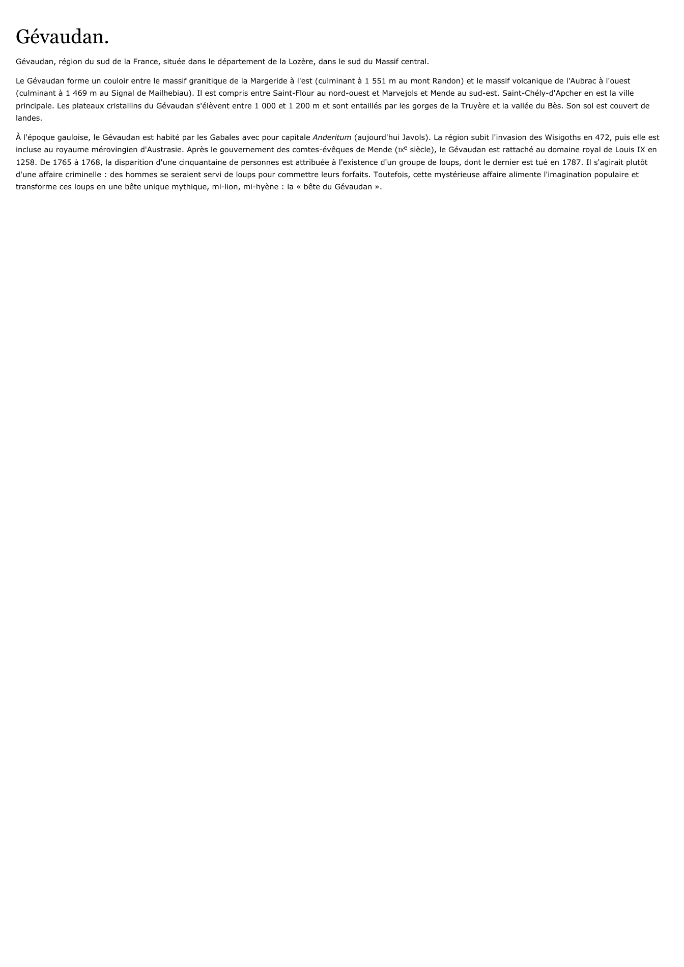 Prévisualisation du document Gévaudan.