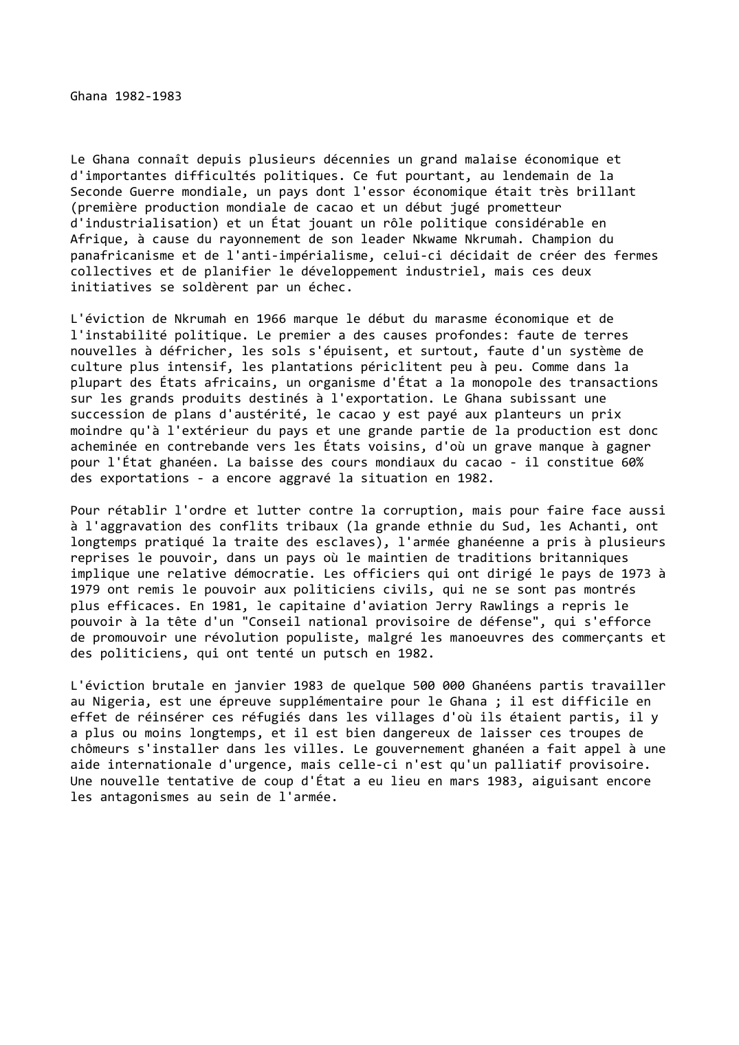 Prévisualisation du document Ghana (1982-1983)