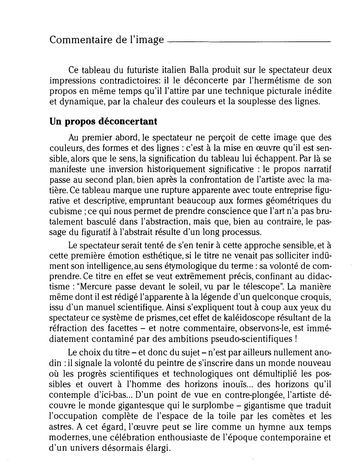 Prévisualisation du document Giacomo BALLA : MERCURE PASSE DEVANT LE SOLEIL, VU PAR LE TÉLESCOPE