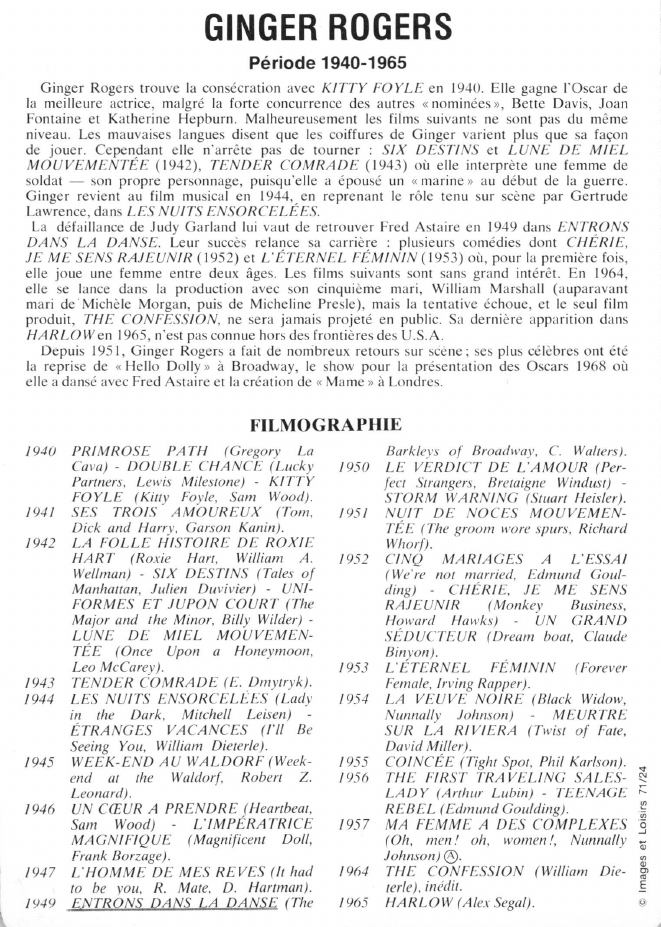 Prévisualisation du document GINGER ROGERS