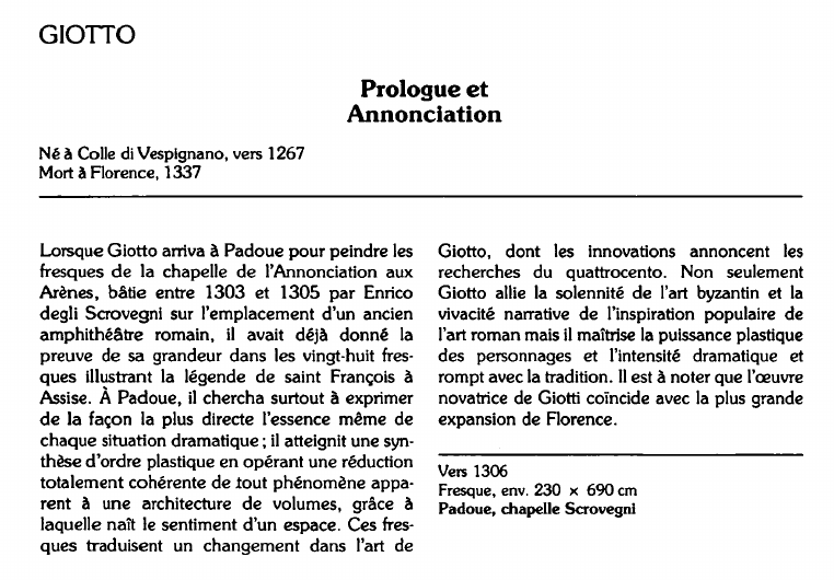 Prévisualisation du document GIOTTO:Prologue etAnnonciation (analyse).