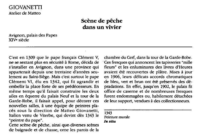 Prévisualisation du document GIOVANETTIAtelier de Matteo:Scène de pêchedans un vivier (analyse du tableau).