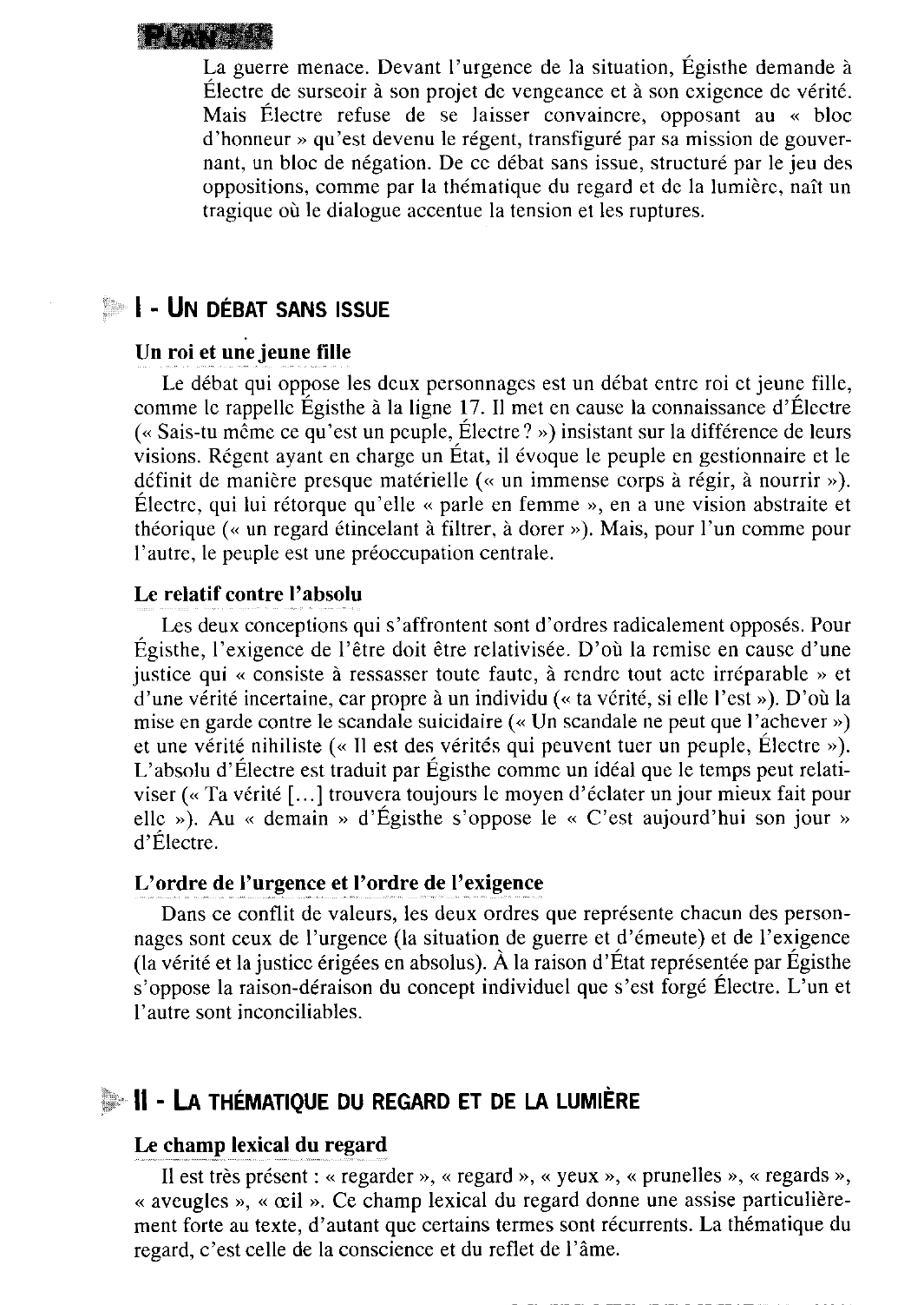 Prévisualisation du document GIRAUDOUX, Electre (Acte II, scène 8)