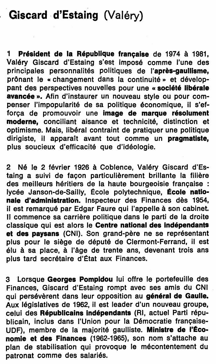 Prévisualisation du document GISCARD D'ESTAING, Valéry