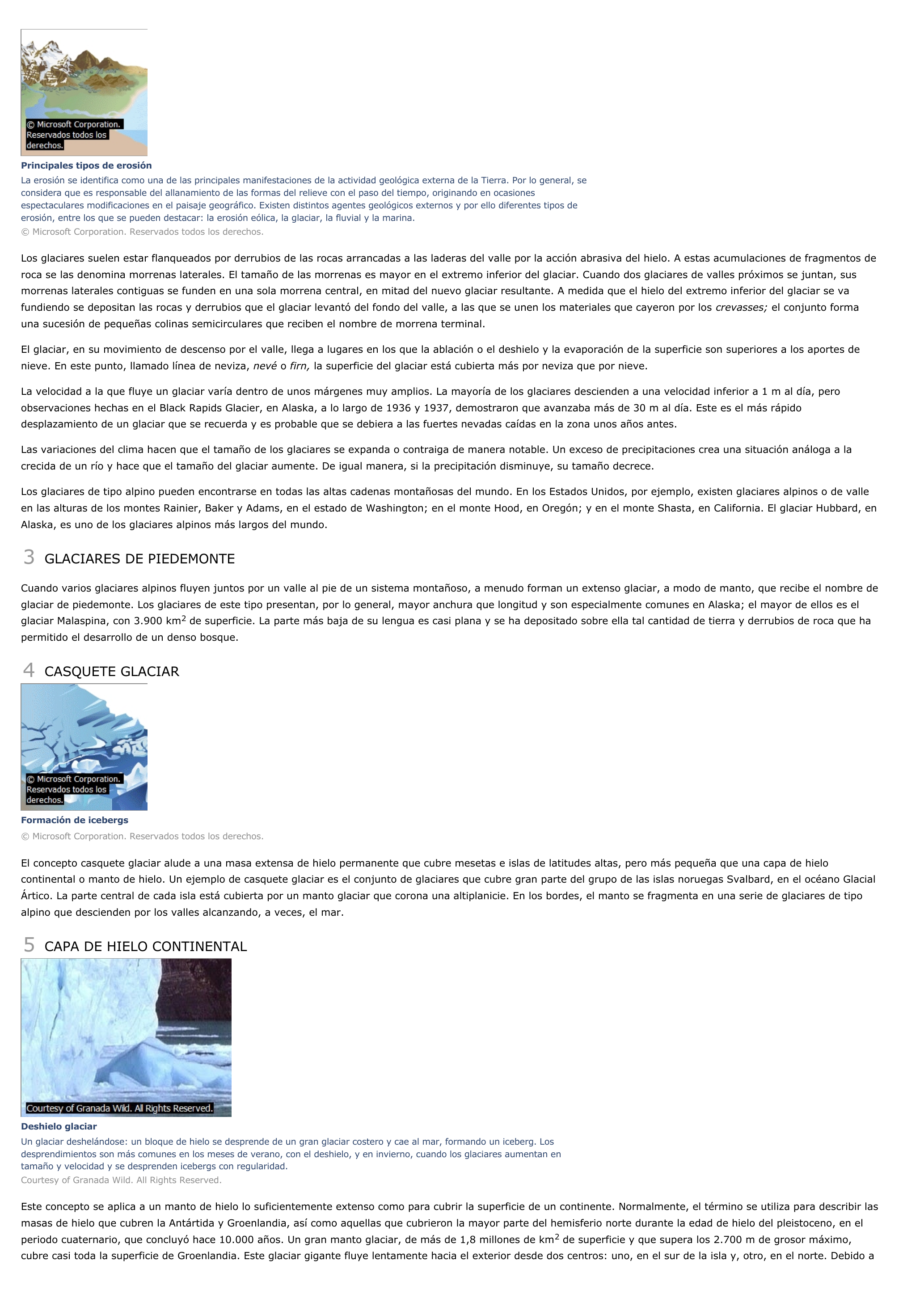 Prévisualisation du document Glaciar - geografía.