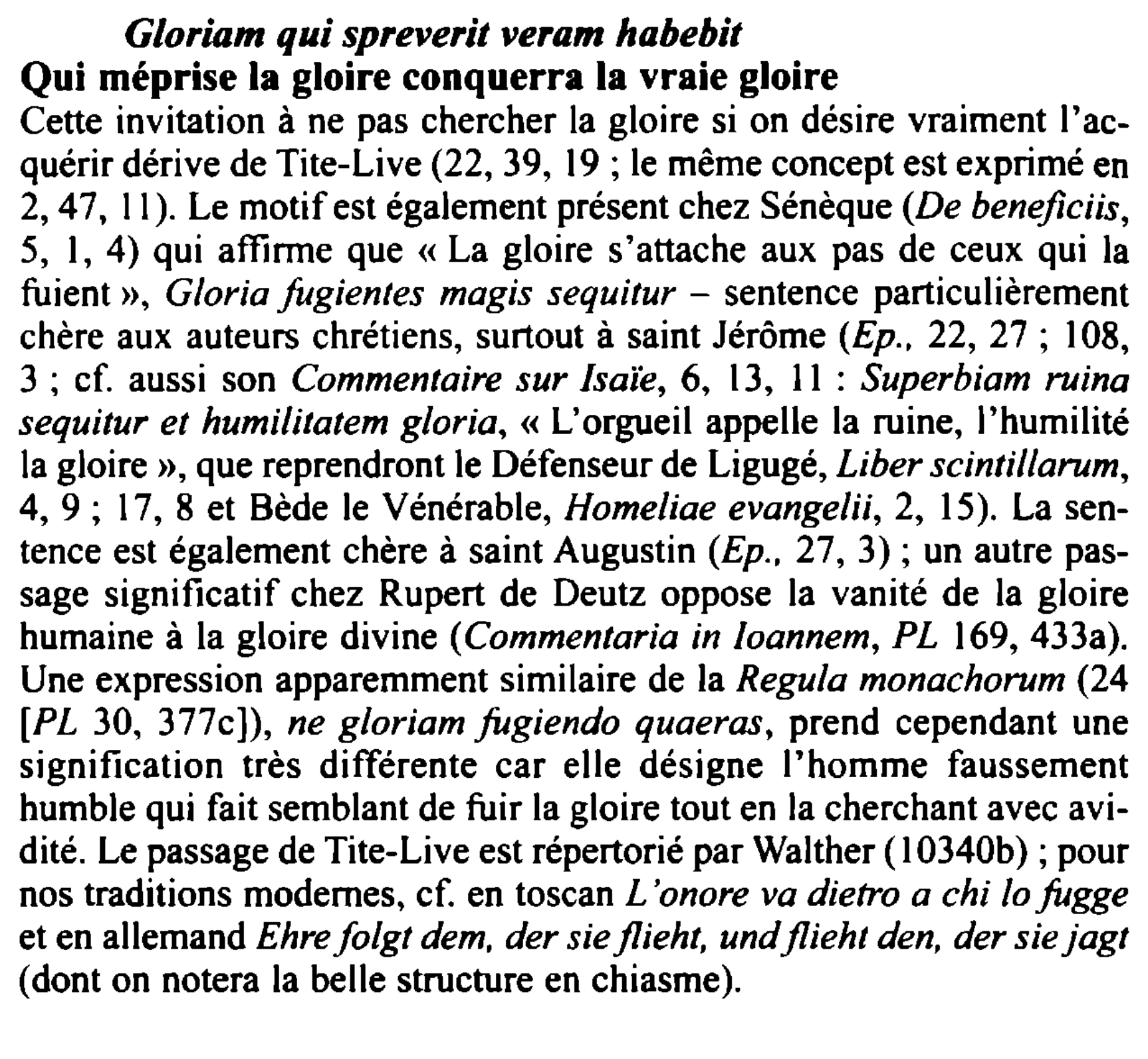 Prévisualisation du document Gloriam qui spreverit veram habebit