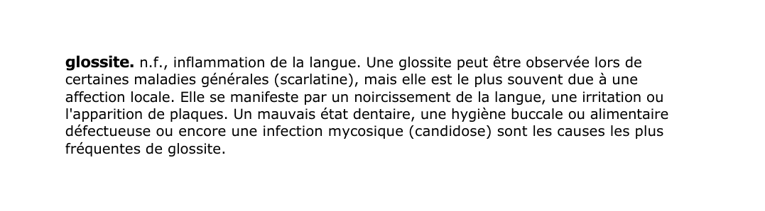 Prévisualisation du document glossite.