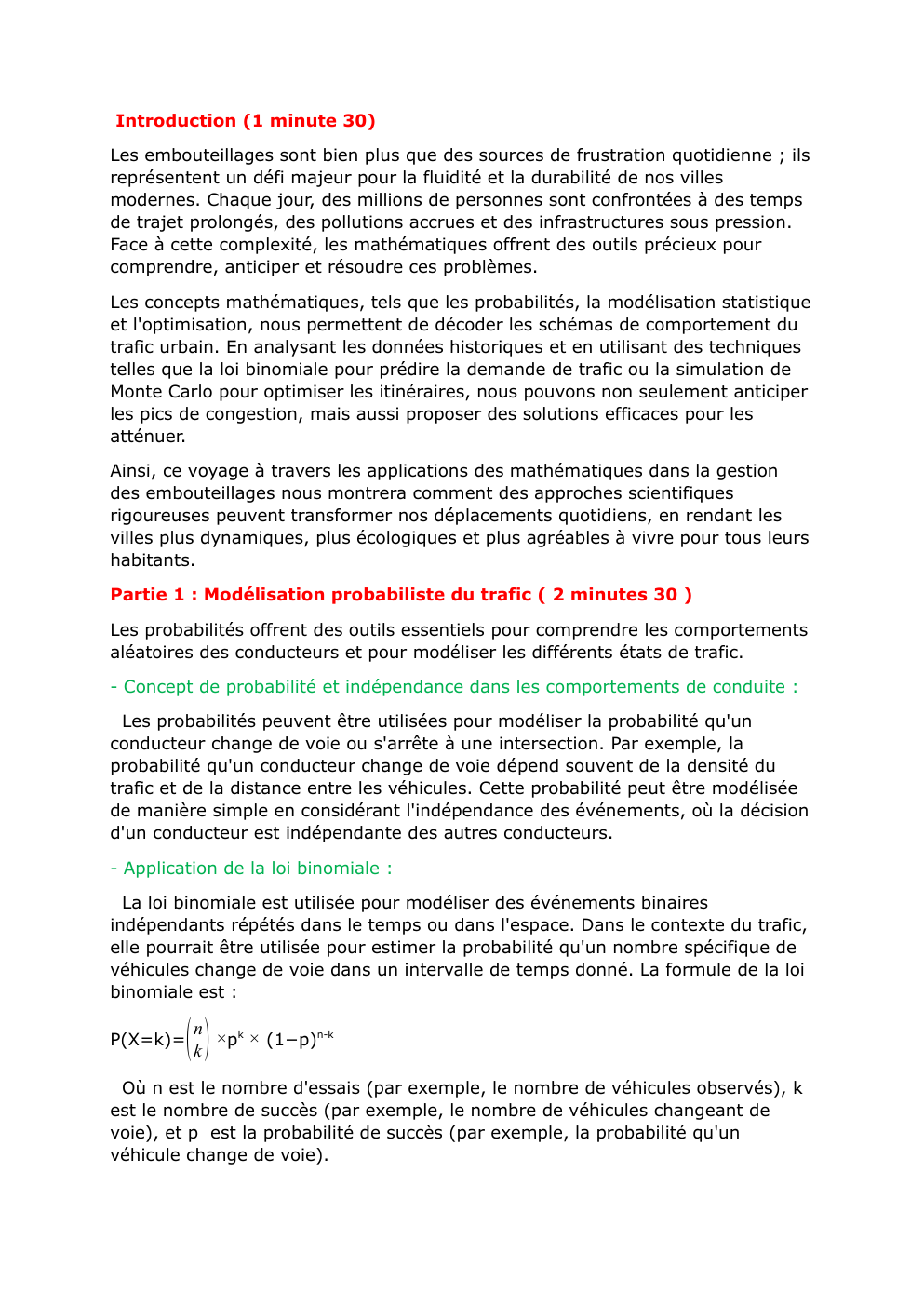 Prévisualisation du document go maths Les embouteillages