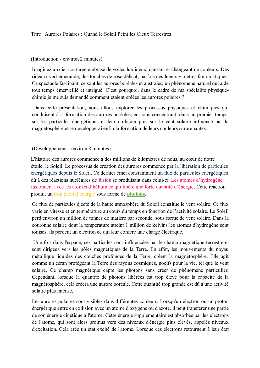 Prévisualisation du document Go physique/chimie : aurores polaires