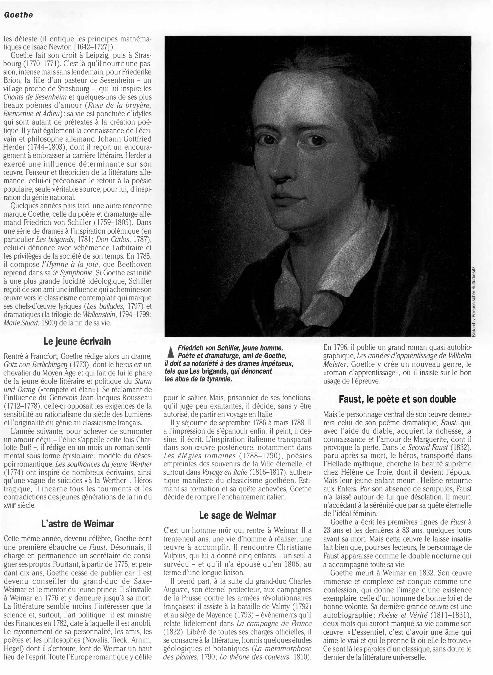 Prévisualisation du document GOETHE et Weimar