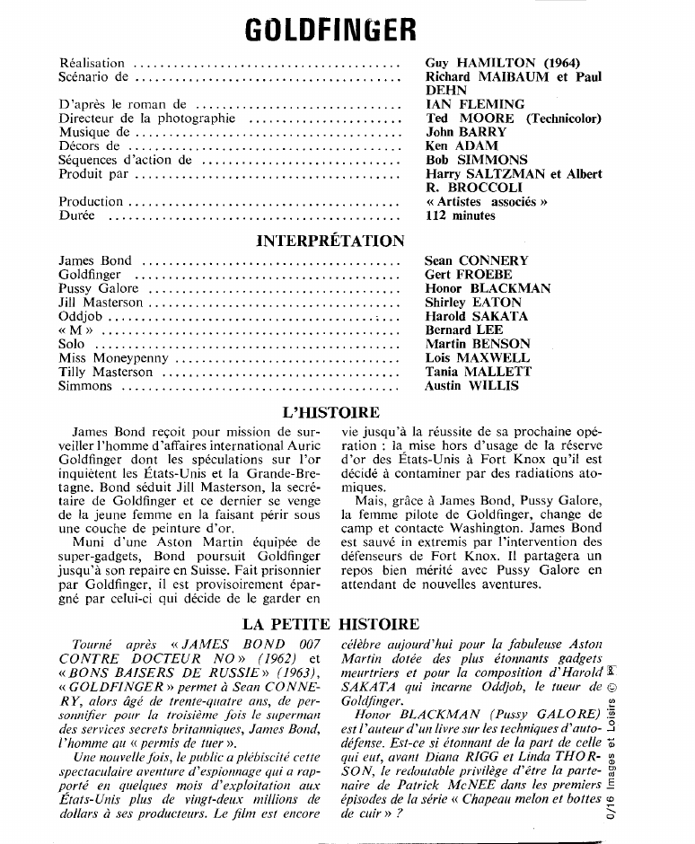 Prévisualisation du document GOLDFINGER