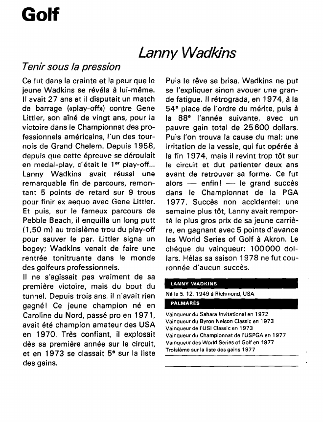 Prévisualisation du document GolfLanny Wadkins (sports).