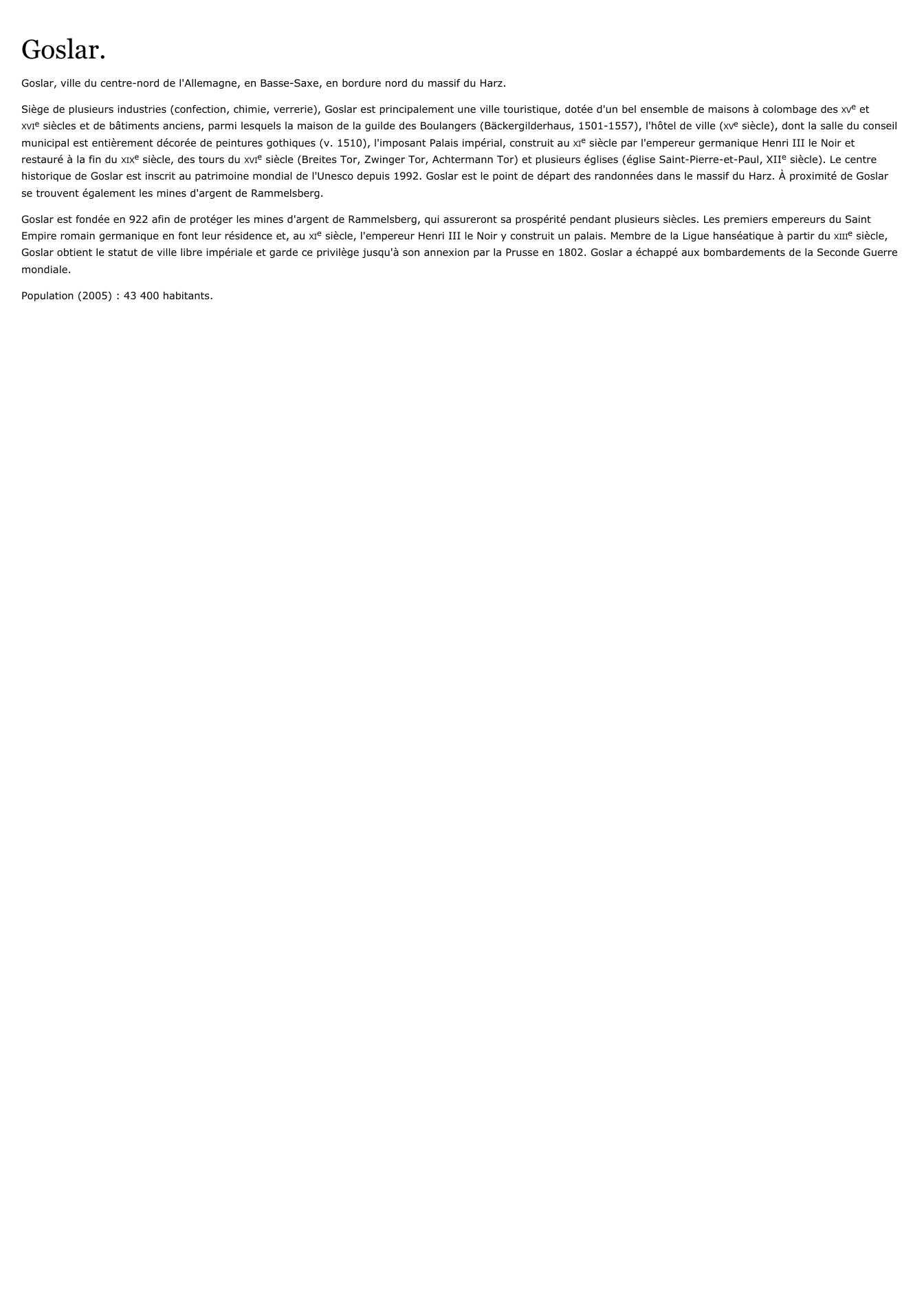 Prévisualisation du document Goslar.