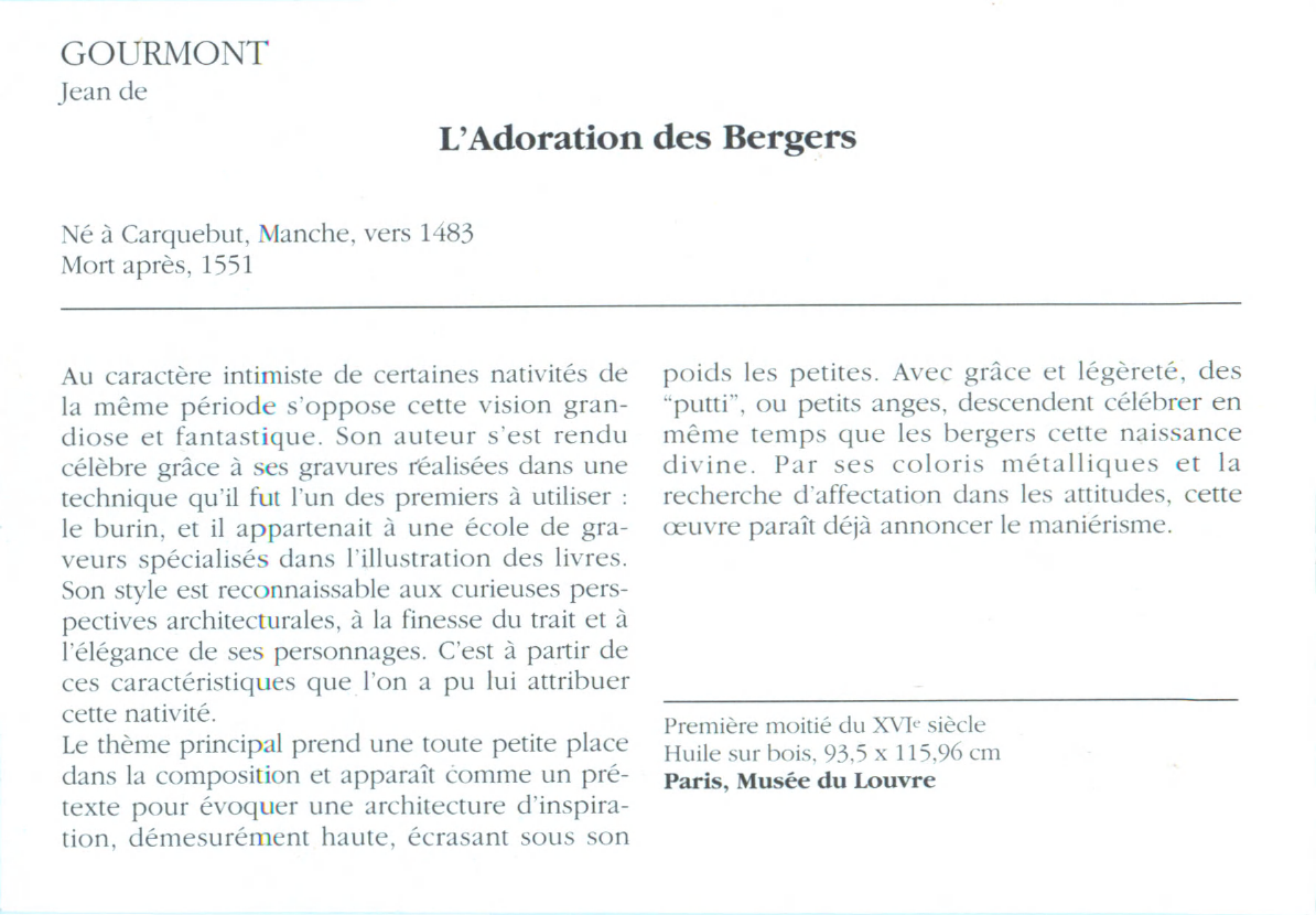 Prévisualisation du document GOURMOT Jean de : L'Adoration des Bergers