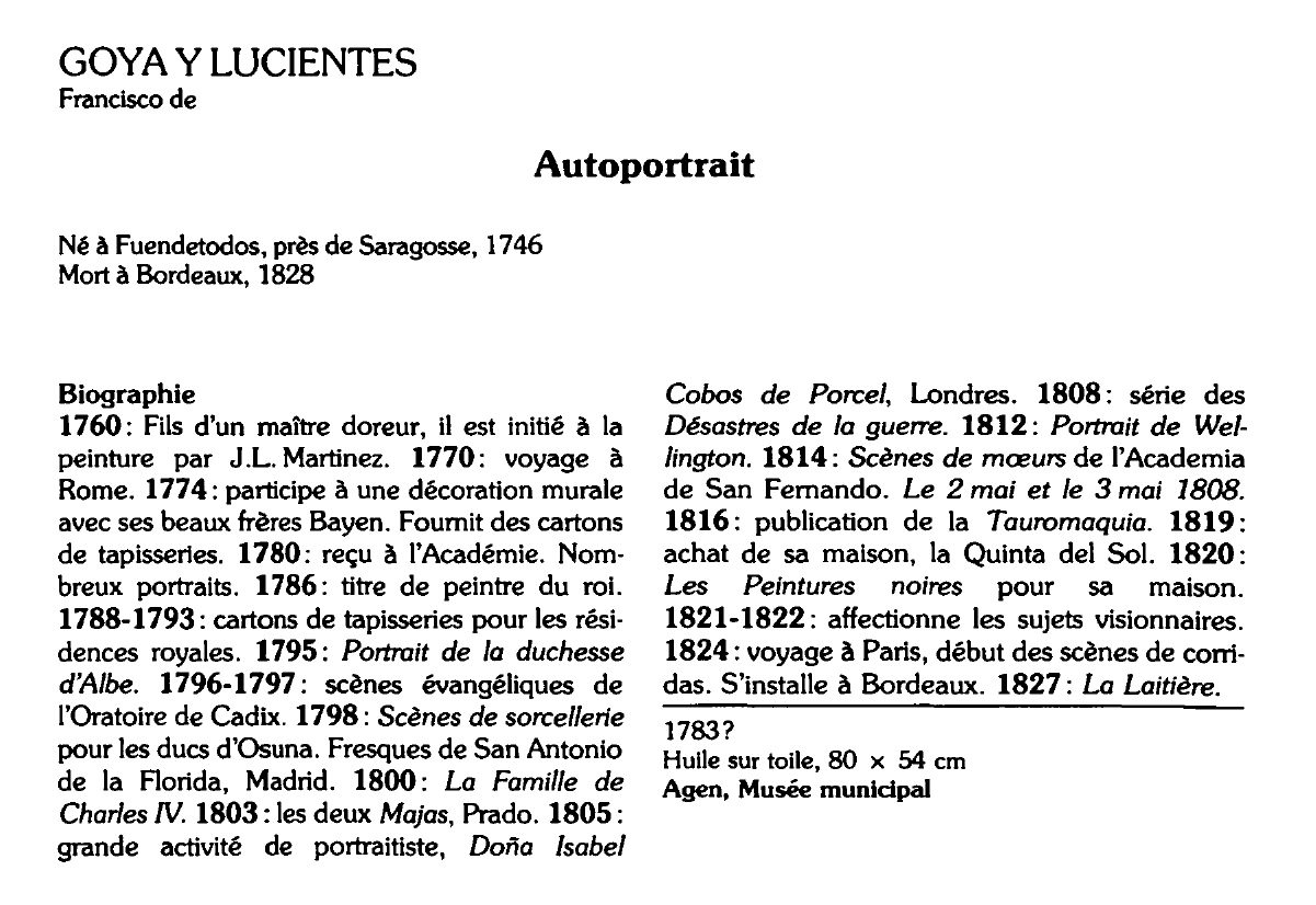 Prévisualisation du document GOYA : Autoportrait