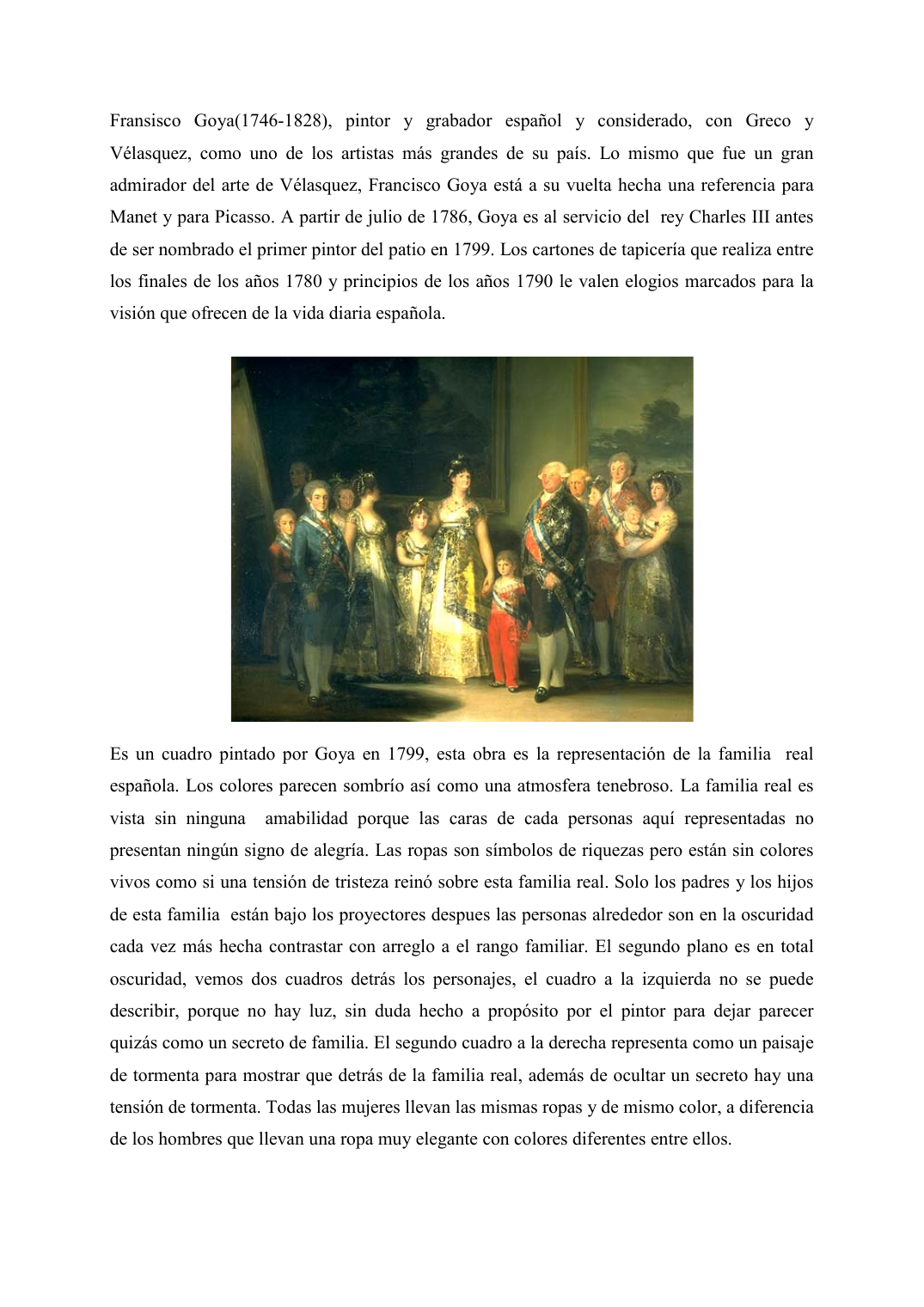 Prévisualisation du document Goya espagnol