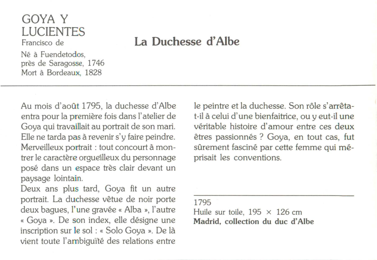 Prévisualisation du document GOYA : La Duchesse d'Albe