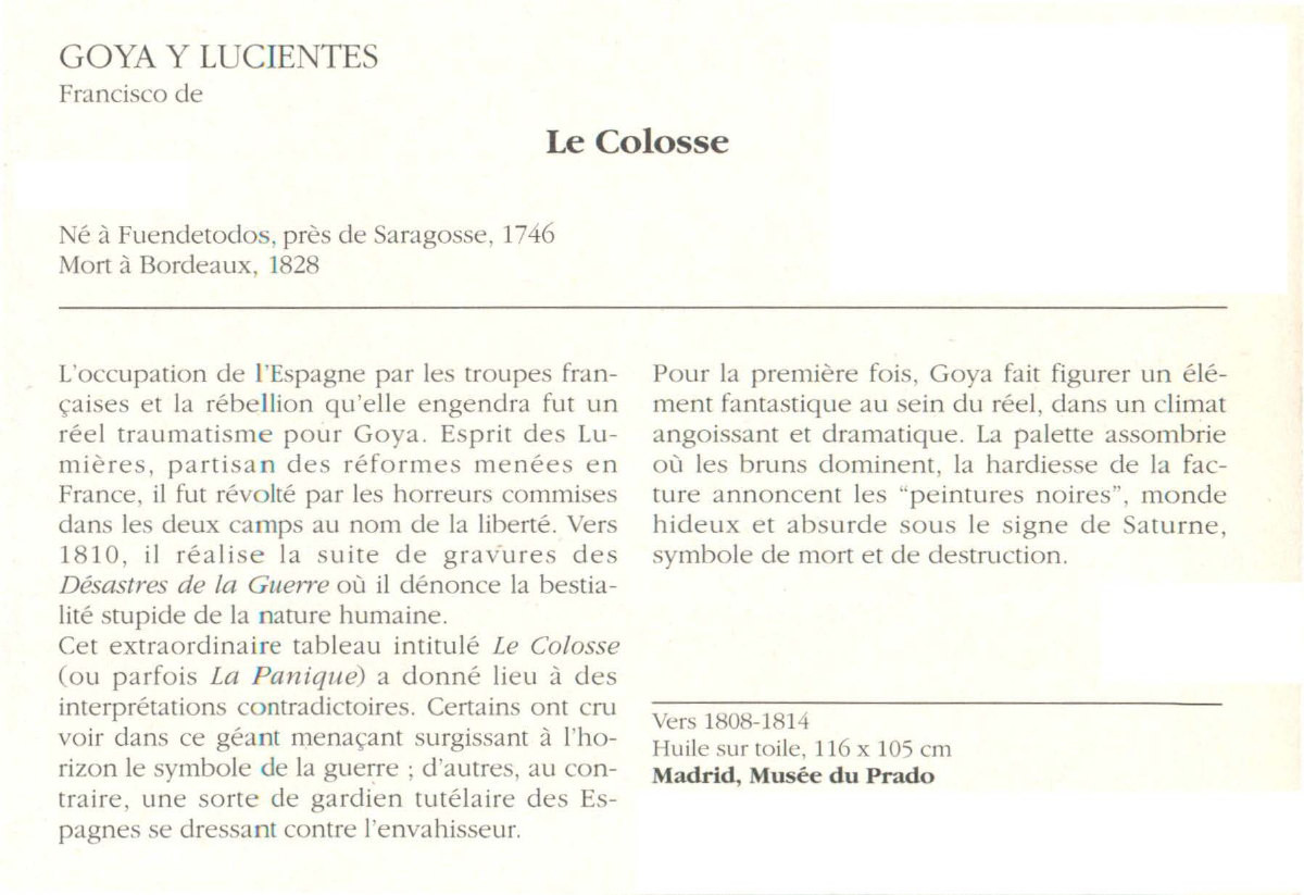 Prévisualisation du document GOYA : Le Colosse