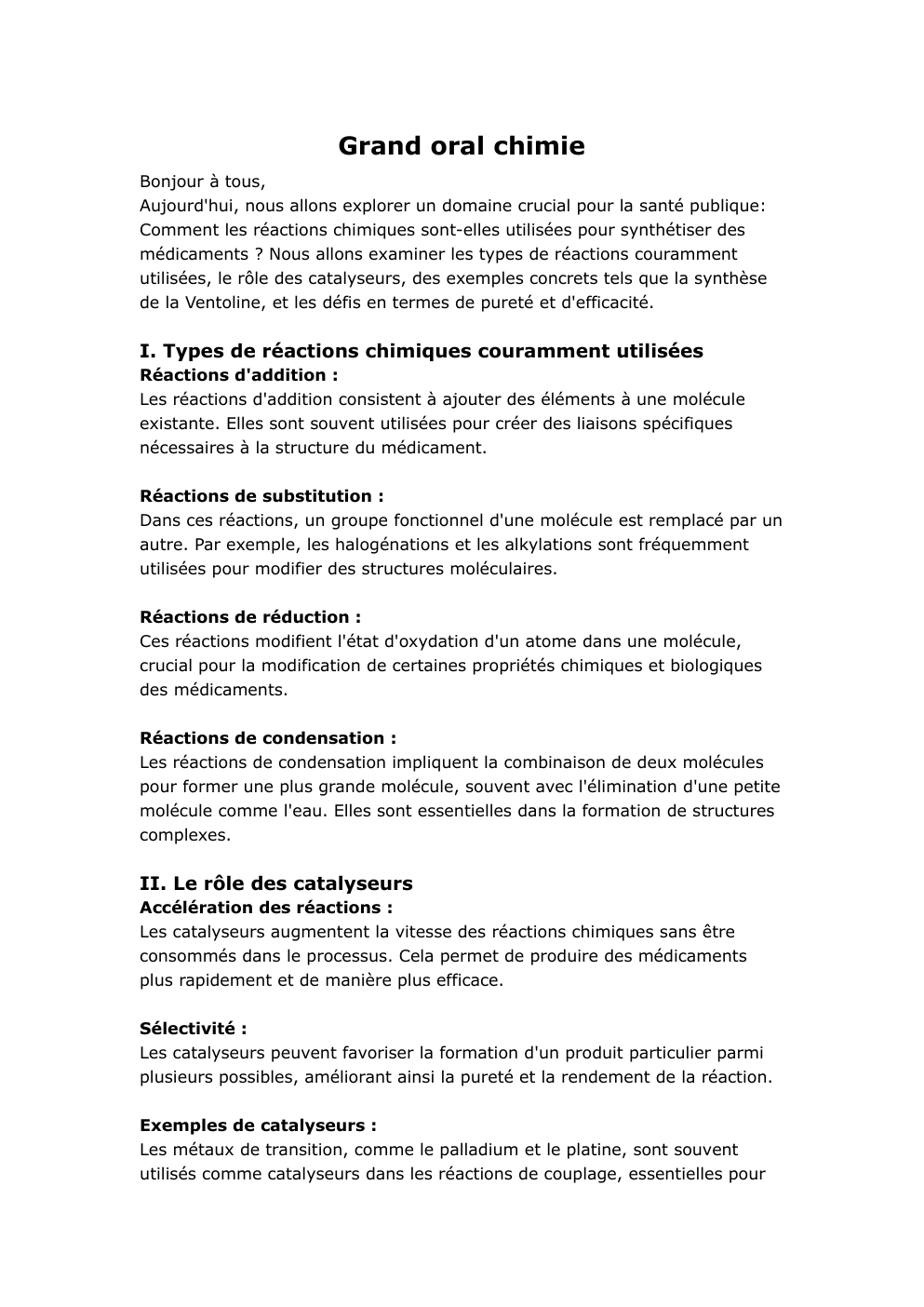 Prévisualisation du document Grand oral chimie