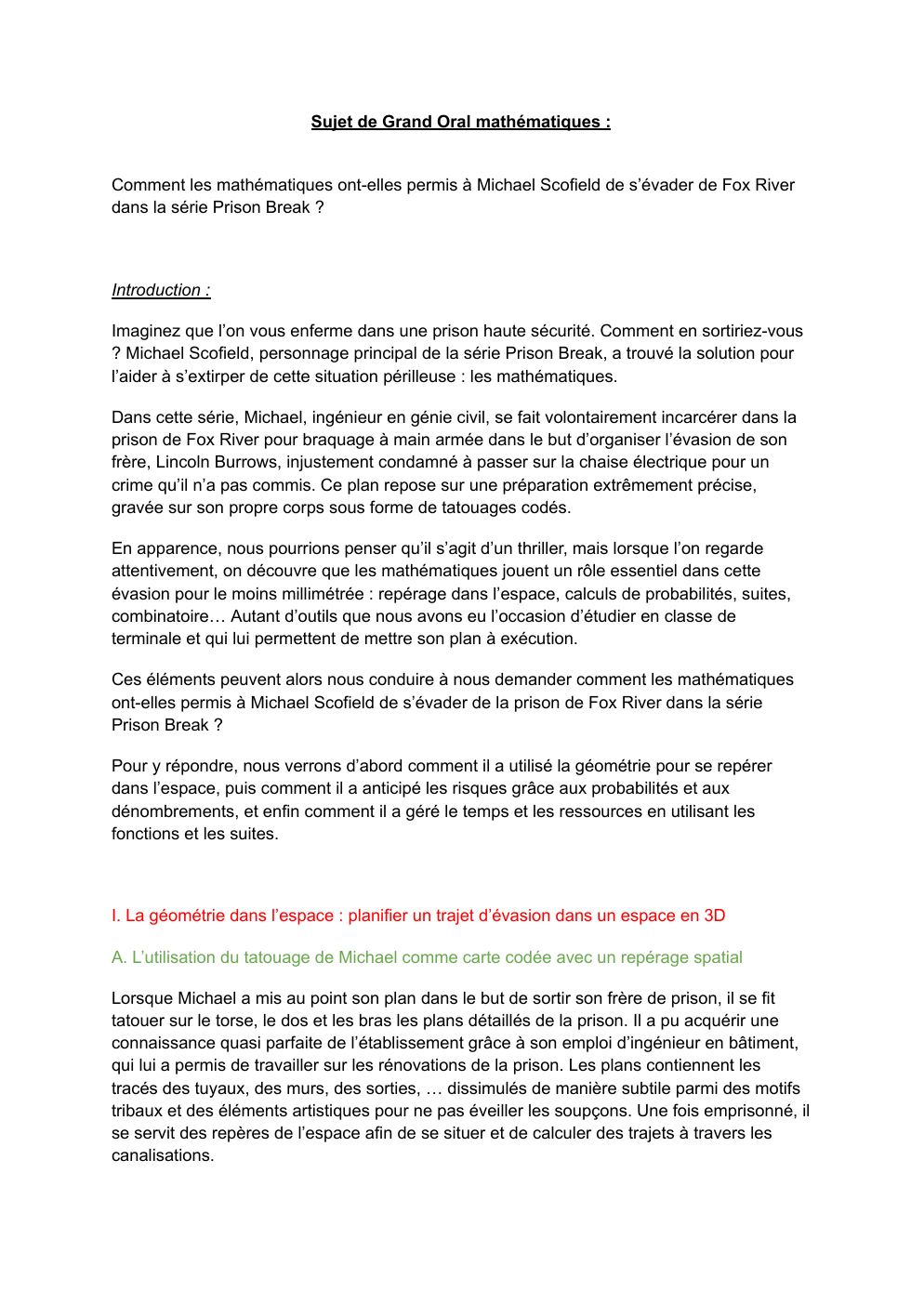 Prévisualisation du document Grand oral : comment les mathématiques ont elles permis à Michael Scofield de s'évader de river fox dans la série prison break