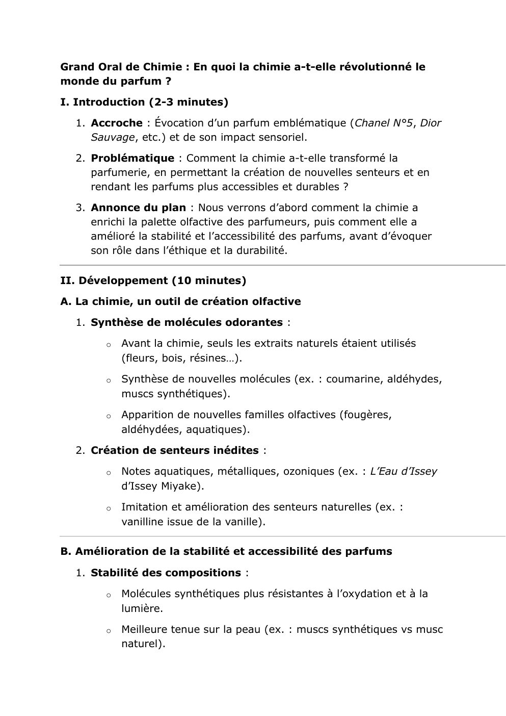 Prévisualisation du document Grand Oral de Chimie : En quoi la chimie a-t-elle révolutionné le monde du parfum ?