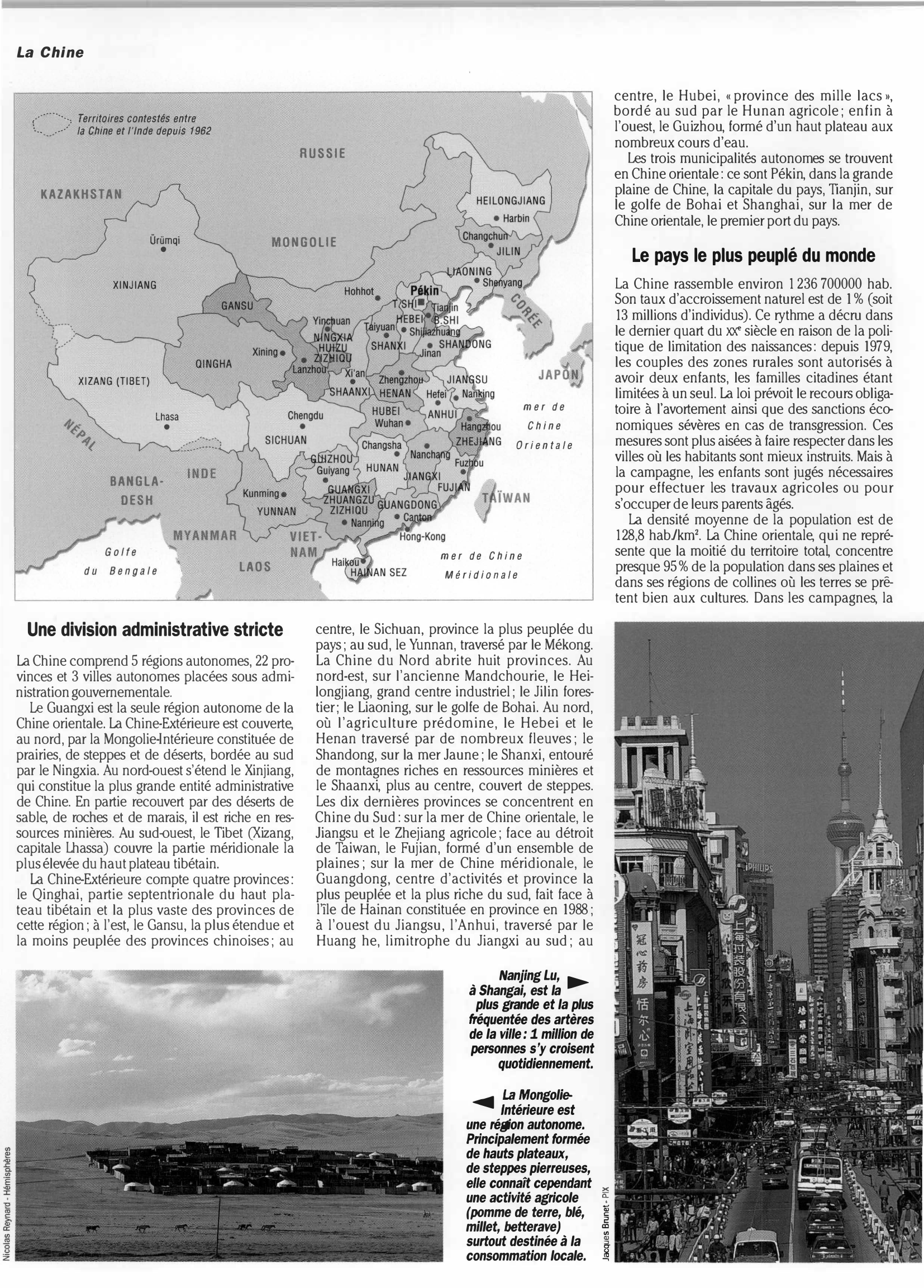 Prévisualisation du document Grand oral du bac : Géographie LA CHINE