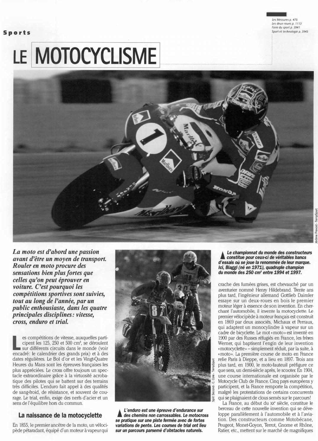 Prévisualisation du document Grand oral du bac : LE MOTOCYCLISME