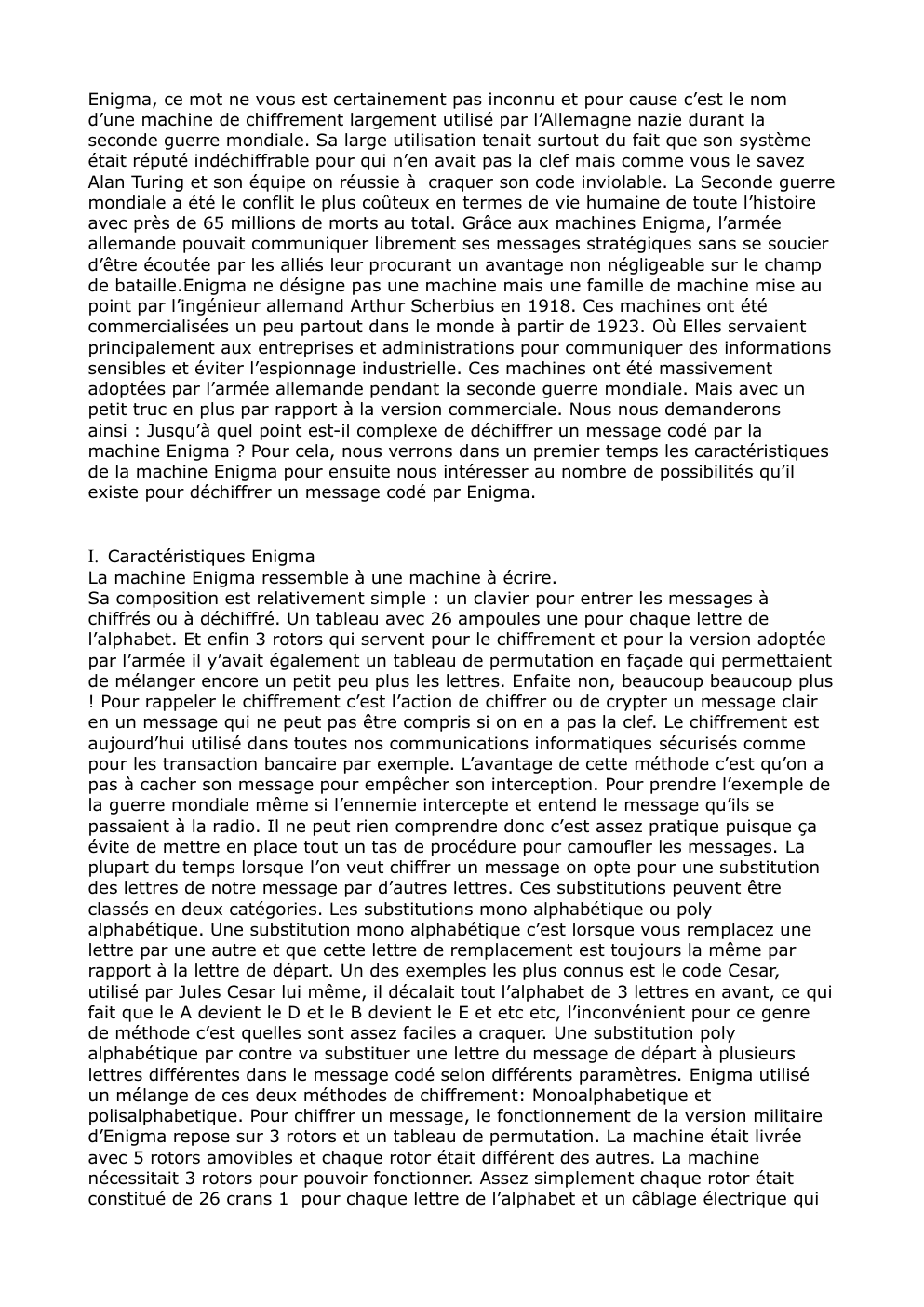 Prévisualisation du document Grand Oral enigma