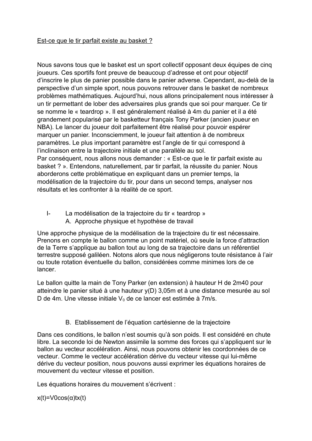 Prévisualisation du document Grand oral Est-ce que le tir parfait existe au basket ?