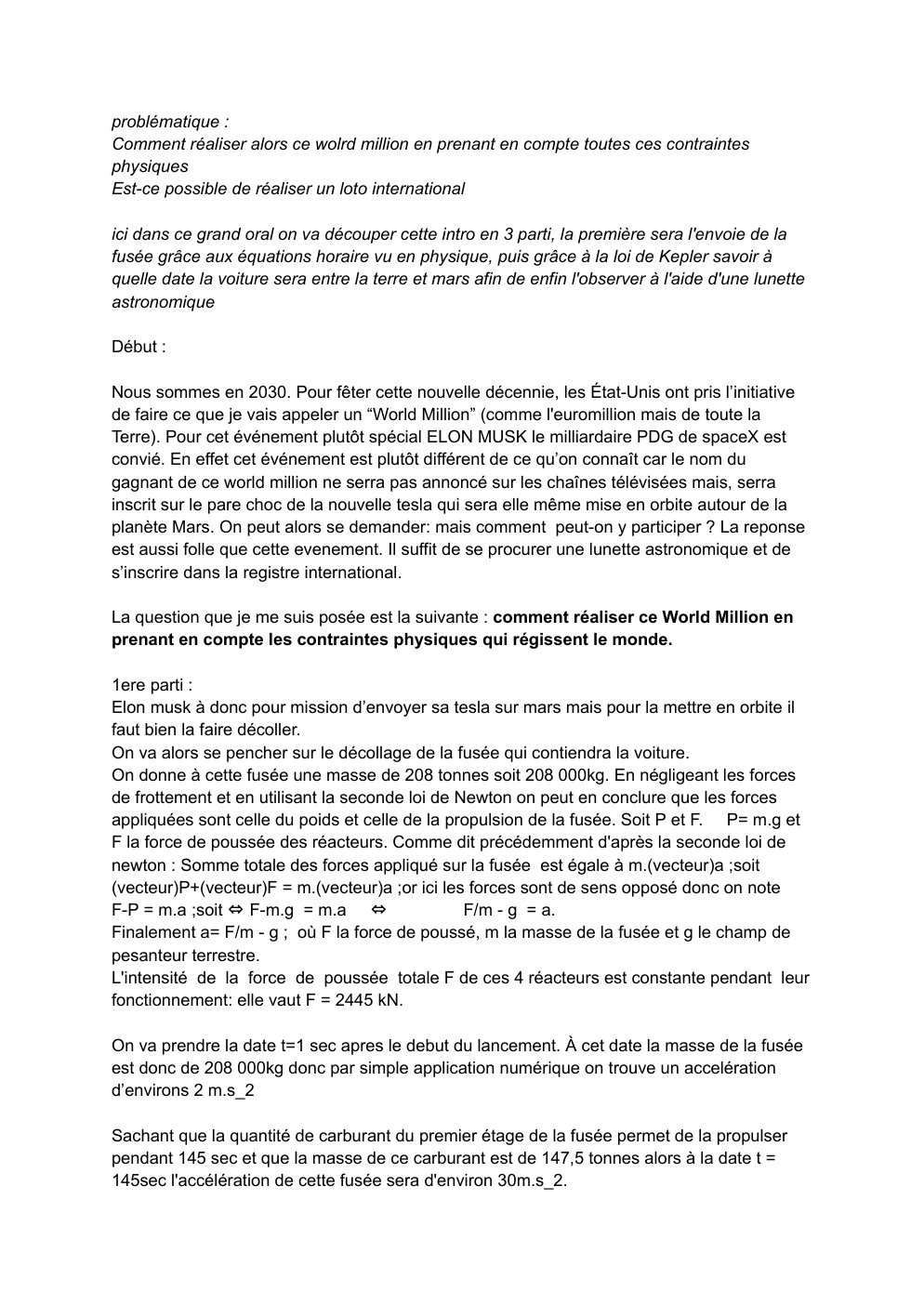 Prévisualisation du document grand oral faire décoller/ mettre en orbites et observer une fusée