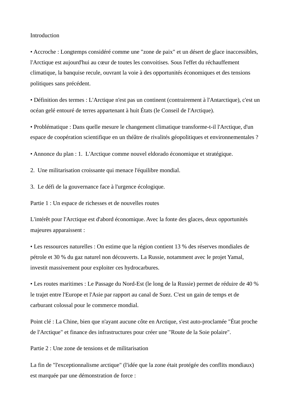 Prévisualisation du document Grand oral hggsp: l'Arctique