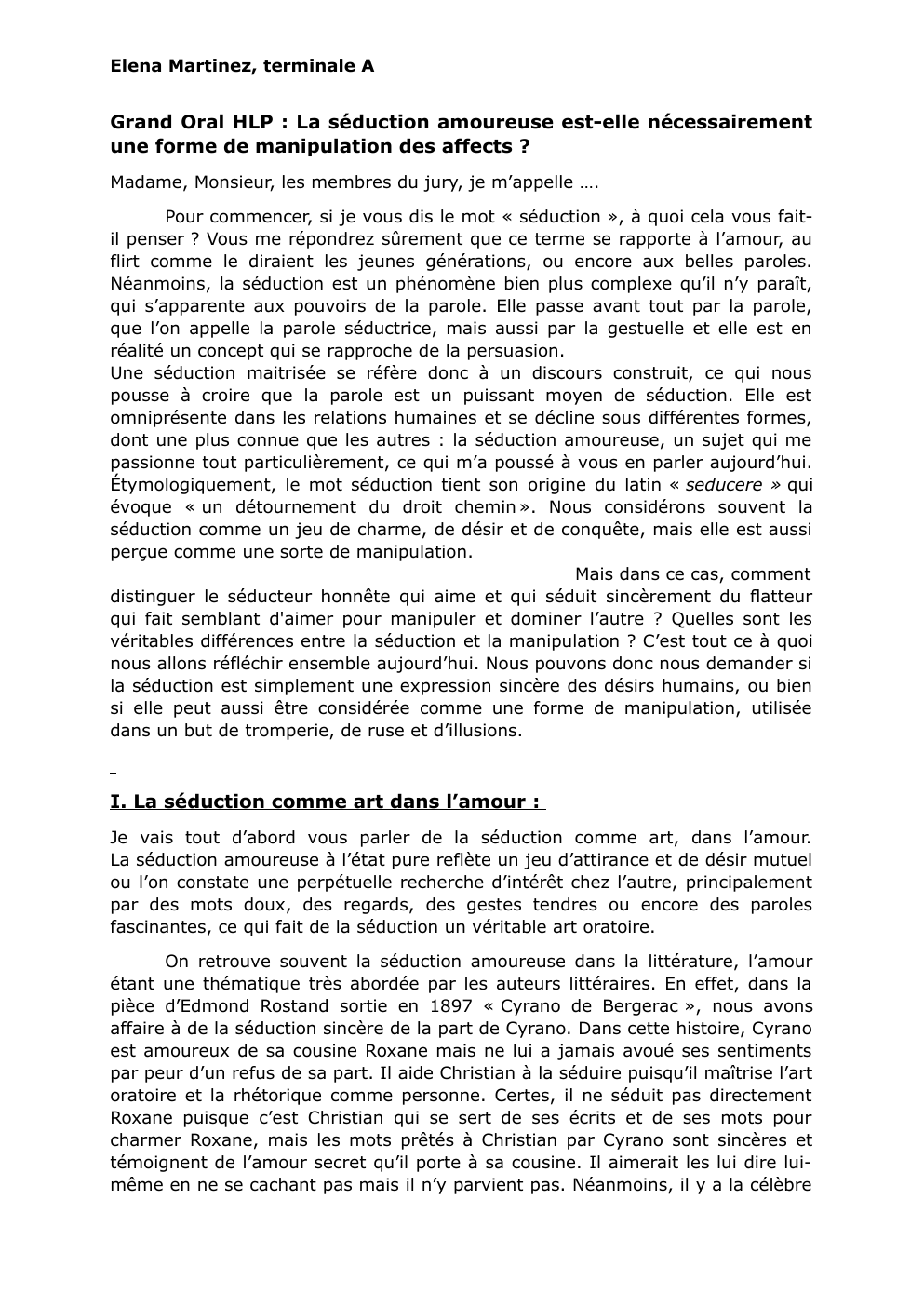 Prévisualisation du document Grand oral HLP