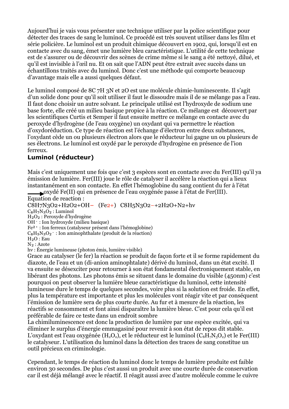 Prévisualisation du document grand oral le luminol